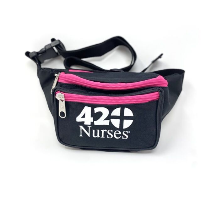 420Nurses Black with hot pink Fanny Pack
