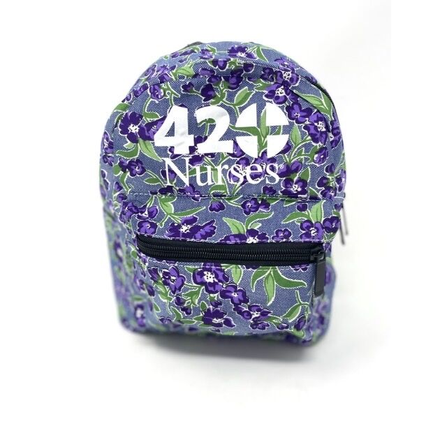 420Nurses Lavender Flowers mini backpack