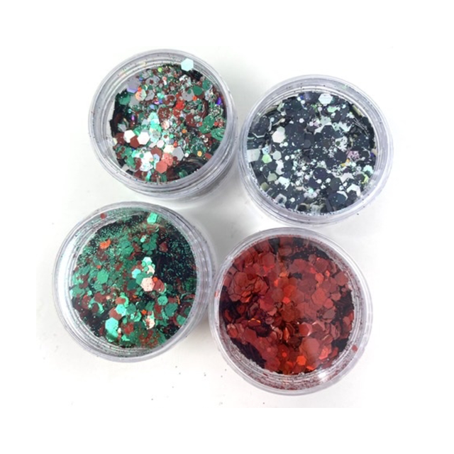 Rave Planet Glitter Red & Green