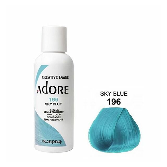 Adore Semi Permanent Hair dye Sky blue 196
