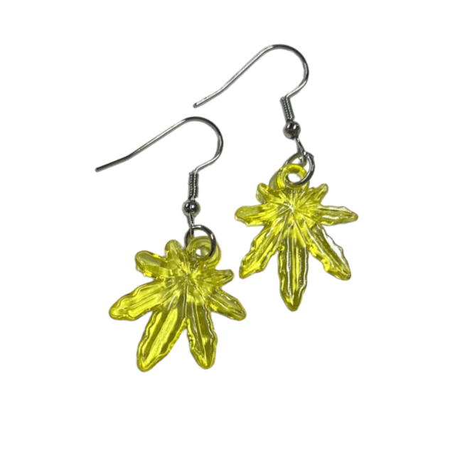 Potleaf Earrings Yellow