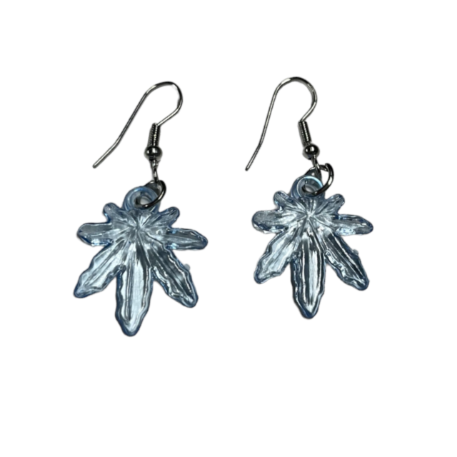 Blue Potleaf Earrings