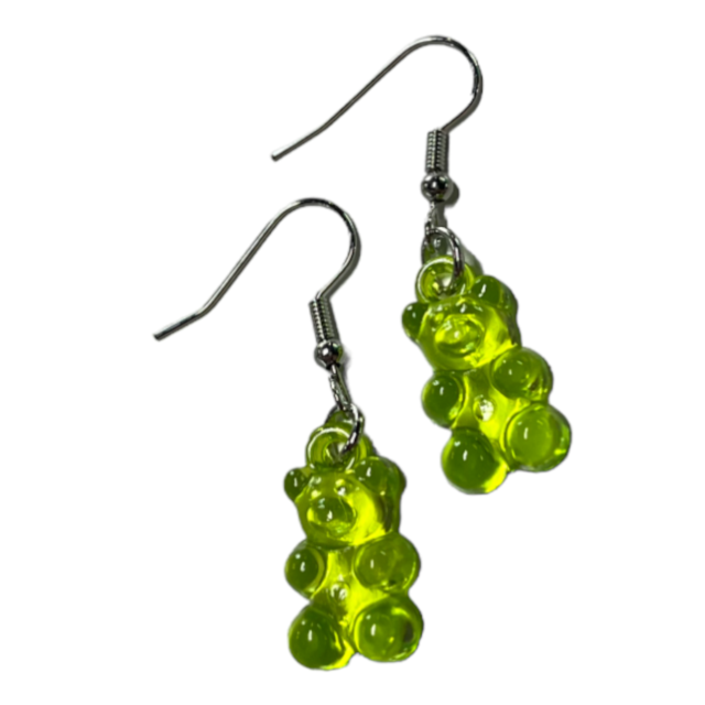 gummy bear earring green