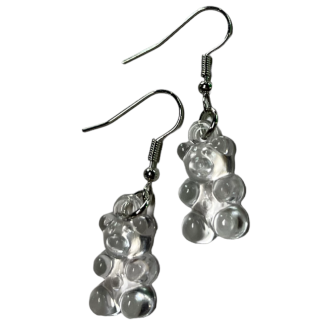 Gummy Bear Earrings Clear