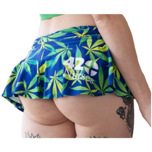 pot leaf mini skirt