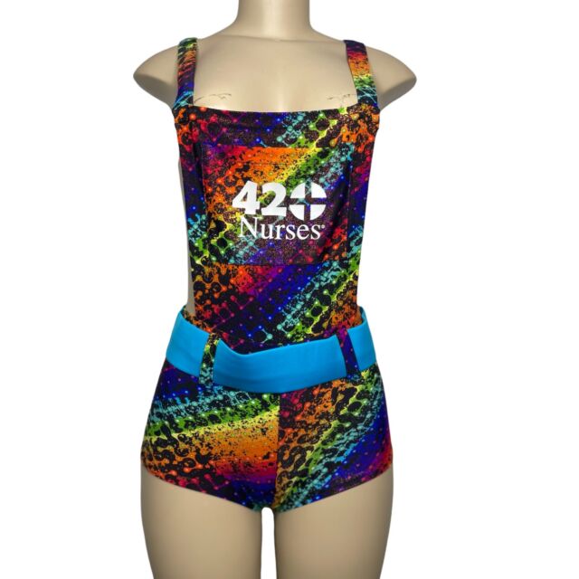 420Nurses Rainbow Snake Skin Overalls