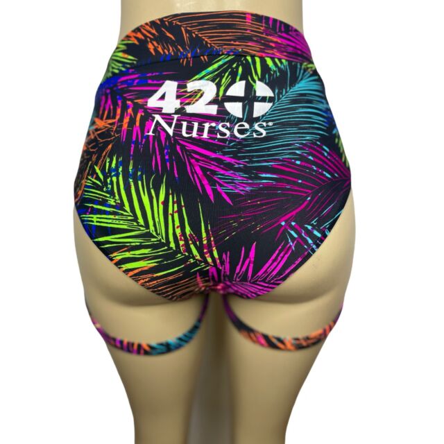 420Nurses Electric Palms High Waisted Panty