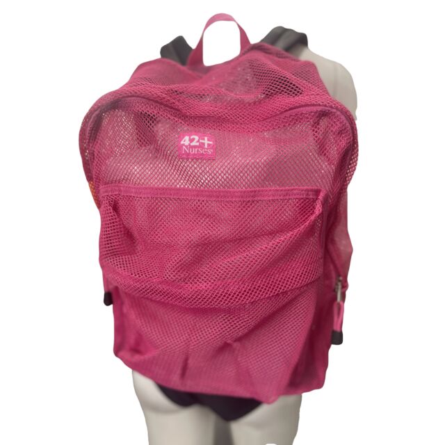 Hot Pink Mesh Backpack