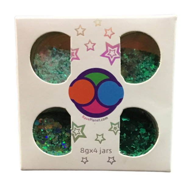 Rave Planet Glitter Turquoise