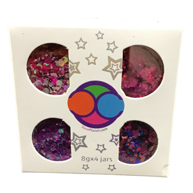 Rave Planet Glitter Magenta Purple