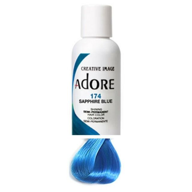 Adore Semi Permanent Hair dye Sapphire Blue 174