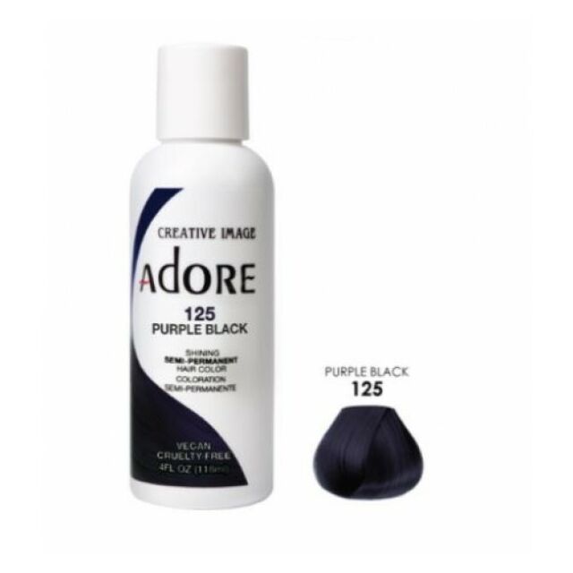 Adore Semi Permanent Hair dye Purple Black 125