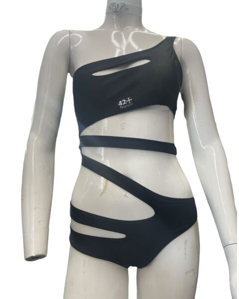 420Nurses Black Monokini One piece